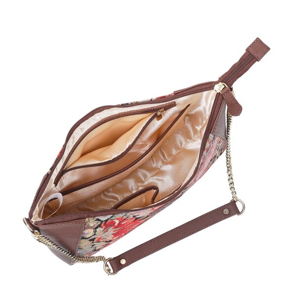 Ladies Tapestry Fabric Hobo Bag in Floral Pattern |Shoulder Sling bag, Purse - Picture 5 of 8